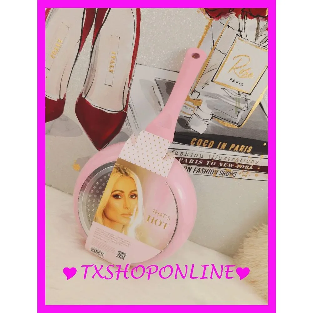 💗🍳{Paris Hilton} Pink Ceramic nonstick fry pan 🍳💗 NEW